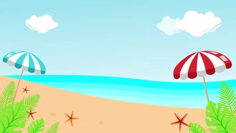 PALMS UMRELLAS FRAME Stock Footage 262452119