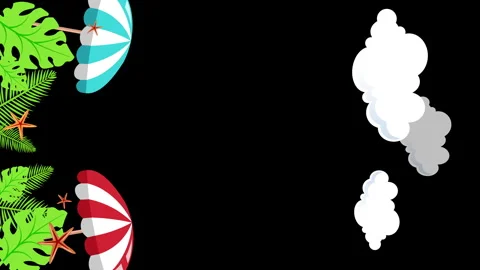 PALMS UMRELLAS FRAME NEW Stock Footage 260334017