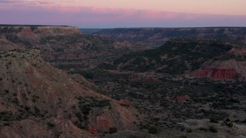 Palo Duro Canyon Viewpoint State Park Texas Sunset Beautiful Canyon Stock Footage 278272989