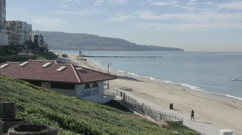 Palos Verdes from Redondo Beach Stock Footage 61029097