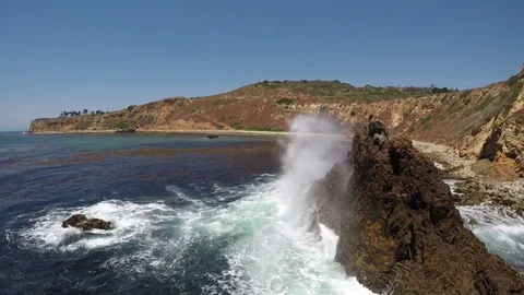 Palos Verdes Wave Crash 動画素材 83135220