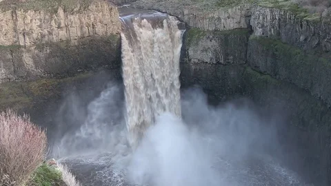 Palouse Falls Front Vídeo Stock 81112197