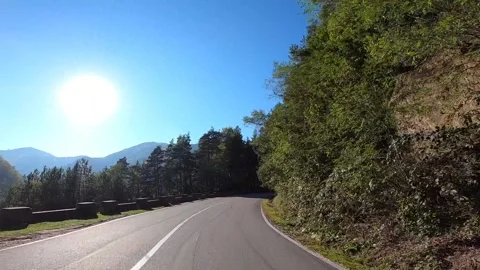 Paltinis Mountain Road Stock Footage 143645677