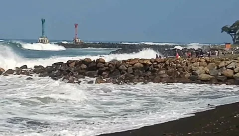 Pamayangsari beautiful beach Video stock 236677740
