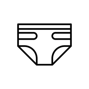 Pamper thin line icon Stock Illustration
