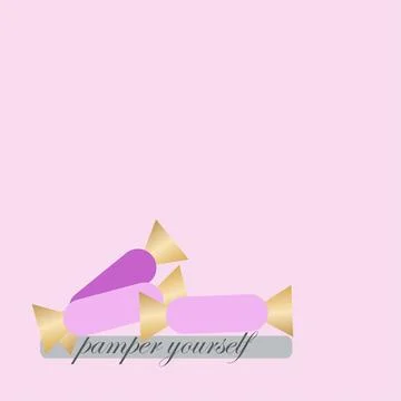 Pamper yourself candy Stock Illustration