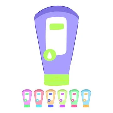Pampering dry skin cream vector cartoon graphic Stock Illustration