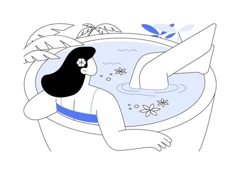 Pampering heaven isolated cartoon vector illustrations. Ilustración de archivo