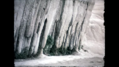 Pamukkale Cliffside Formations Stock Footage 278040265