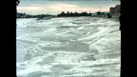 Pamukkale Terraces Close-up Stock Footage 278040252