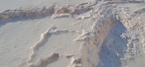 Pamukkale Travertines Close Up Texture Video Footage Stock Footage 340964580