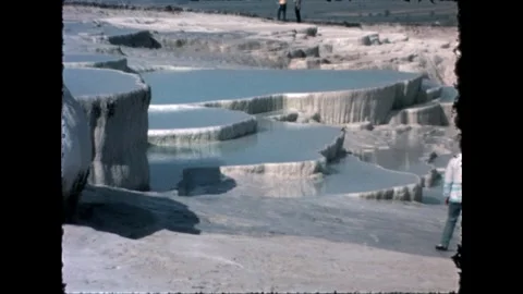 Pamukkale Water Pools Stock Footage 277585114