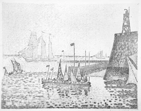Pan 4, no. 1-2 (1898). Paul Signac (France, Paris, 1863-1935)Tho van Ryssel.. イラスト素材