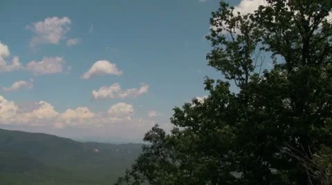 Pan Across the Appalachian Mountains Stock Footage 12746102