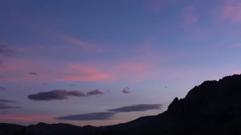 Pan Across Blue Color Clouds at Sunset Stock Footage 35117547