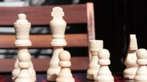 Pan Across Chess Board Video stock 54289825