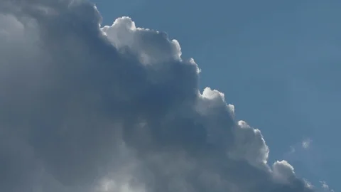 Pan across clouds in a blue sky Stock Footage 91913797