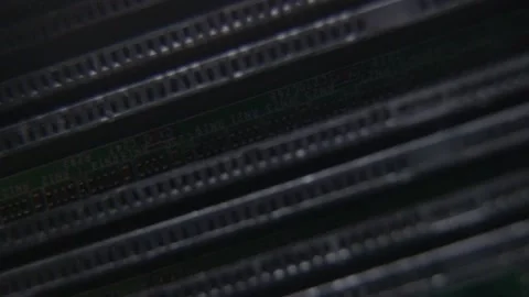 Pan across computer parts Stock Footage 164379501