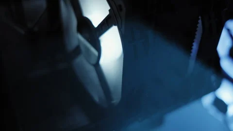 Pan across CPU Cooler in subtly lit Gaming PC Stock Footage 243904595