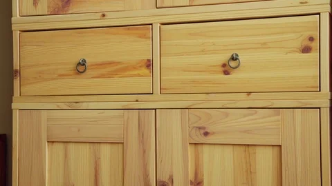 Pan across drawers. Stock Footage 76039346