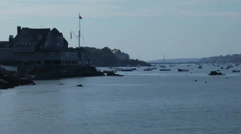 Pan Across Harbor 스톡 동영상 888560