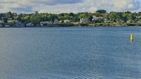 Pan-Across the Harbor at Sydney, Nova Scotia Video stock 337329026