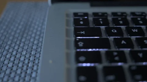 Pan across keyboard Stock Footage 122128017