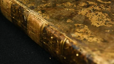 Pan Across Old Book Cover Texture Stock Footage 336327560