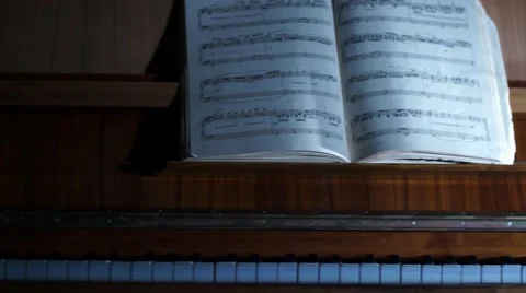 Pan across Piano Stock Footage 46722276