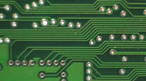 Pan Across a Printed Circuit Board Stock-Footage 51569601