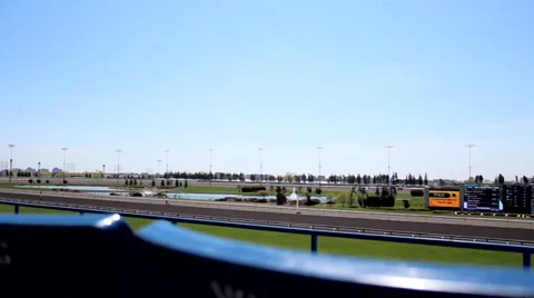 Pan Across Racetrack Stock Footage 37995922
