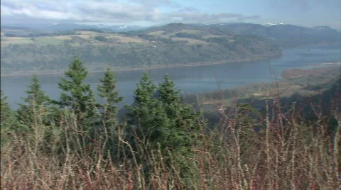 Pan across river Stock Footage 632689