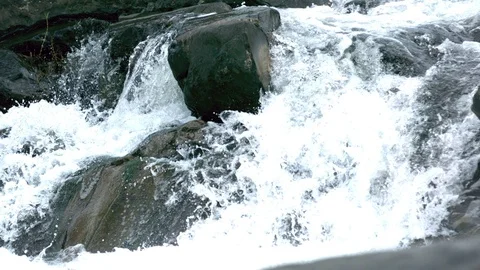 Pan across river Stock Footage 92608677