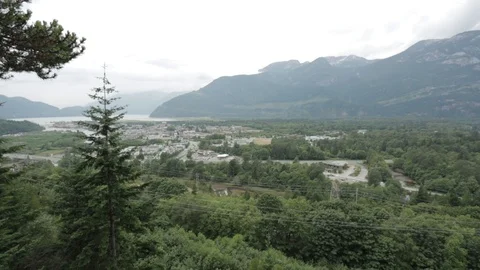 Pan across Squamish landscape Stock-Footage 90822693