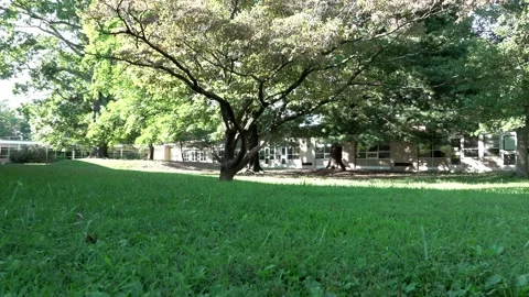 Pan Across Wakefield Elementary School Before Teardown Bel Air, MD 4K Stock-Footage 209334642