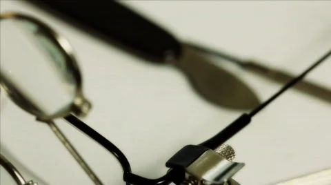 Pan across watchmakers tools to watch 動画素材 570607