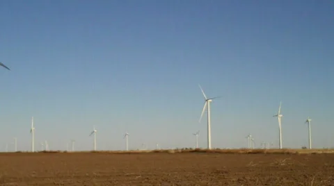 Pan across wind farm Video stock 605288