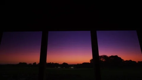 Pan Across Windows at Dawn Stock Footage 108497983