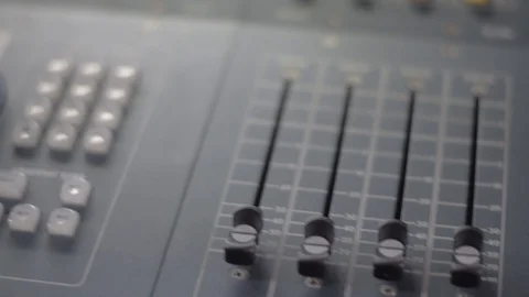 Pan And Focus Audio Board Stock Footage 107662742