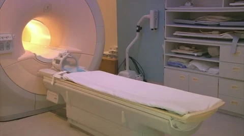 Pan and tilt up to MRI machine 2 Stock Footage 49615405