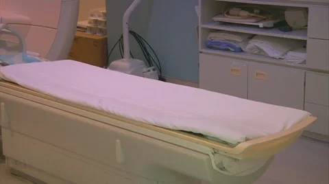 Pan and tilt up to MRI machine 1 Stock Footage 49615522
