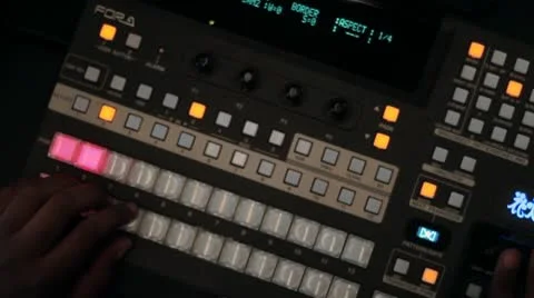 Pan around of director operating switcher 動画素材 10711166