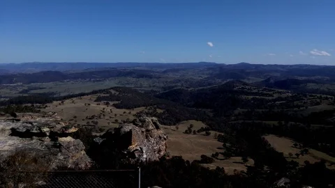 Pan around at mountain top. Stock Footage 99614649