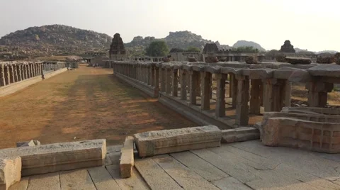 Pan around Vittala temple Stock-Footage 43857083