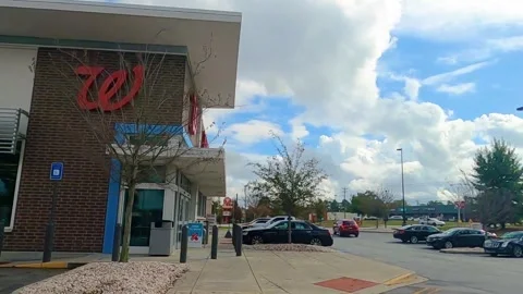 Pan around Walgreens Stock Footage 142972211