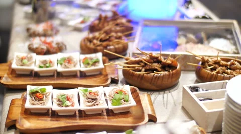 Pan Asian catering kitchen 스톡 동영상 59083681