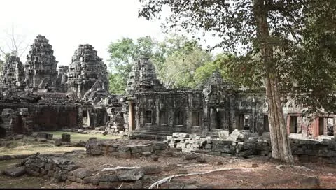 Pan of Banteay Kdei Stock Footage 10756229