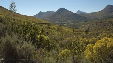 Pan of beautiful mountain landscape Stock Footage 32134416