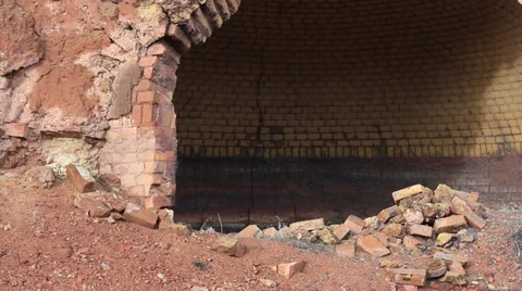 PAN OF BRICK COKE OVENS Video stock 35731079