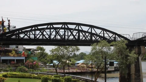 Pan Bridge River the River Kwai Stock Footage 129805072